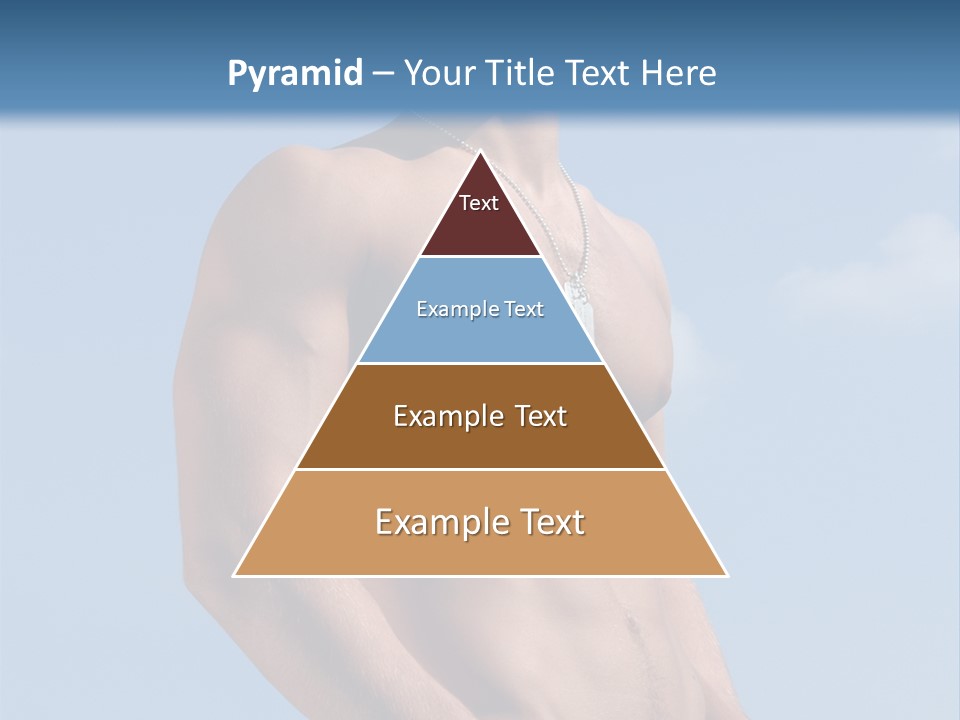 A Man With No Shirt Standing In Front Of A Blue Sky PowerPoint Template