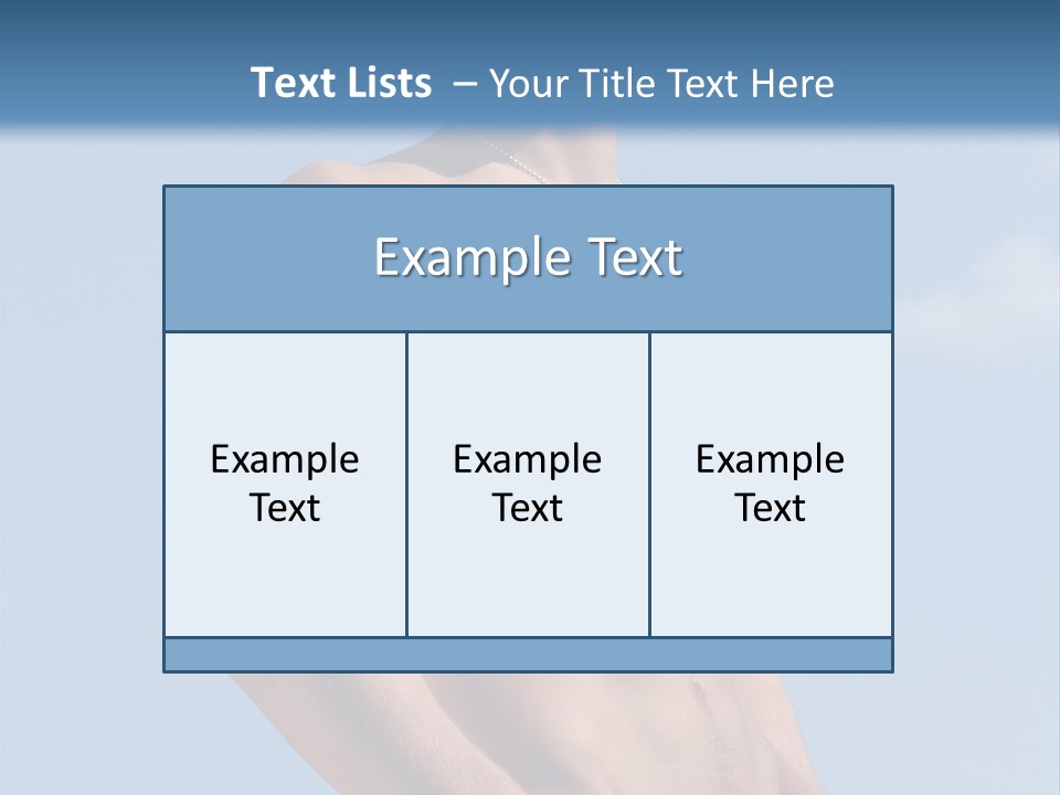 A Man With No Shirt Standing In Front Of A Blue Sky PowerPoint Template