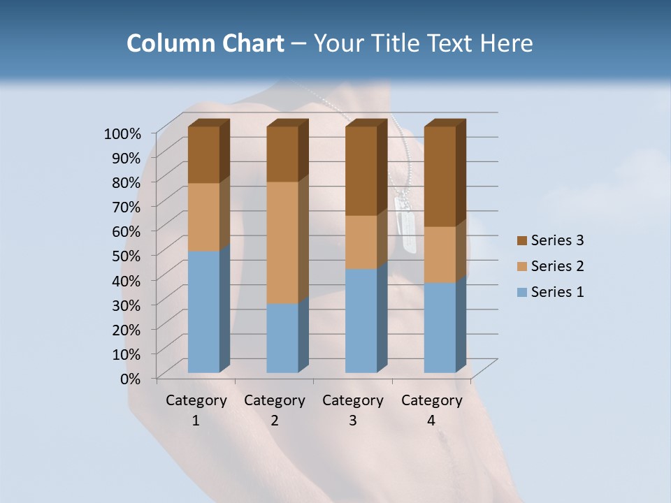 A Man With No Shirt Standing In Front Of A Blue Sky PowerPoint Template