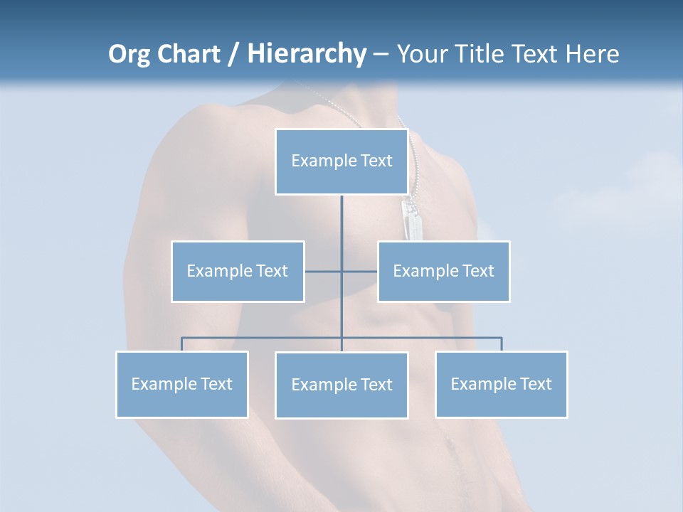 A Man With No Shirt Standing In Front Of A Blue Sky PowerPoint Template