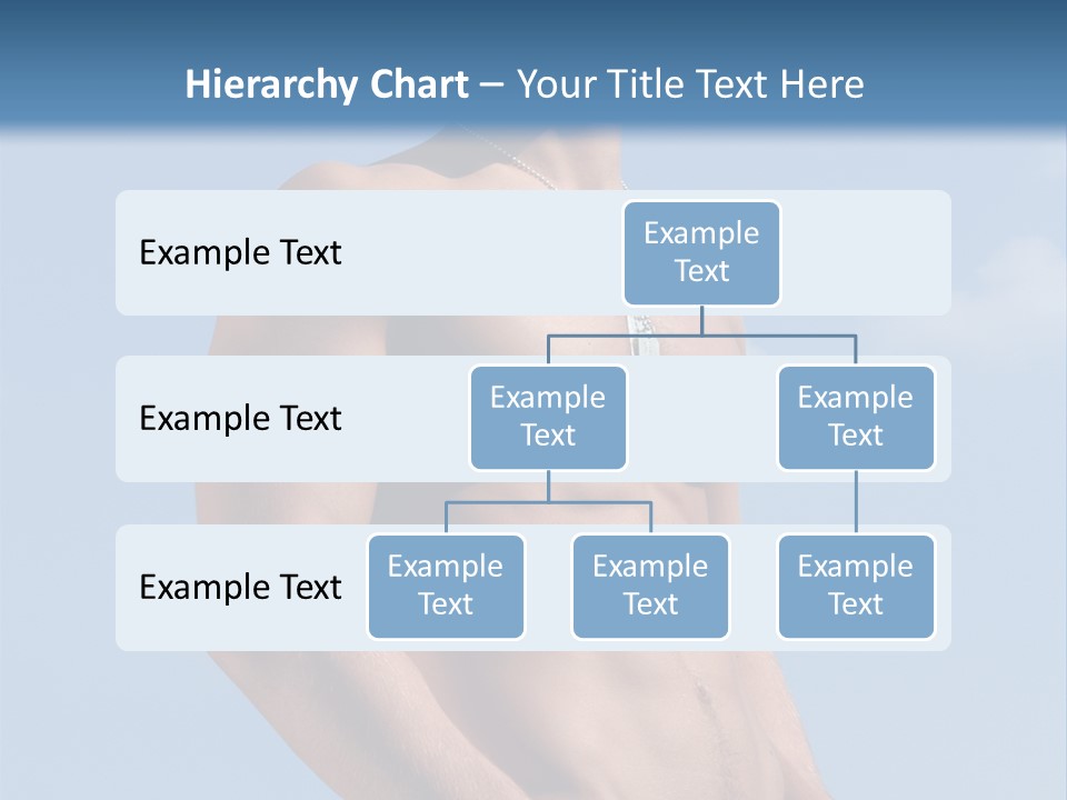A Man With No Shirt Standing In Front Of A Blue Sky PowerPoint Template
