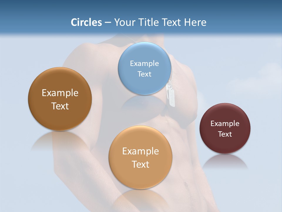 A Man With No Shirt Standing In Front Of A Blue Sky PowerPoint Template