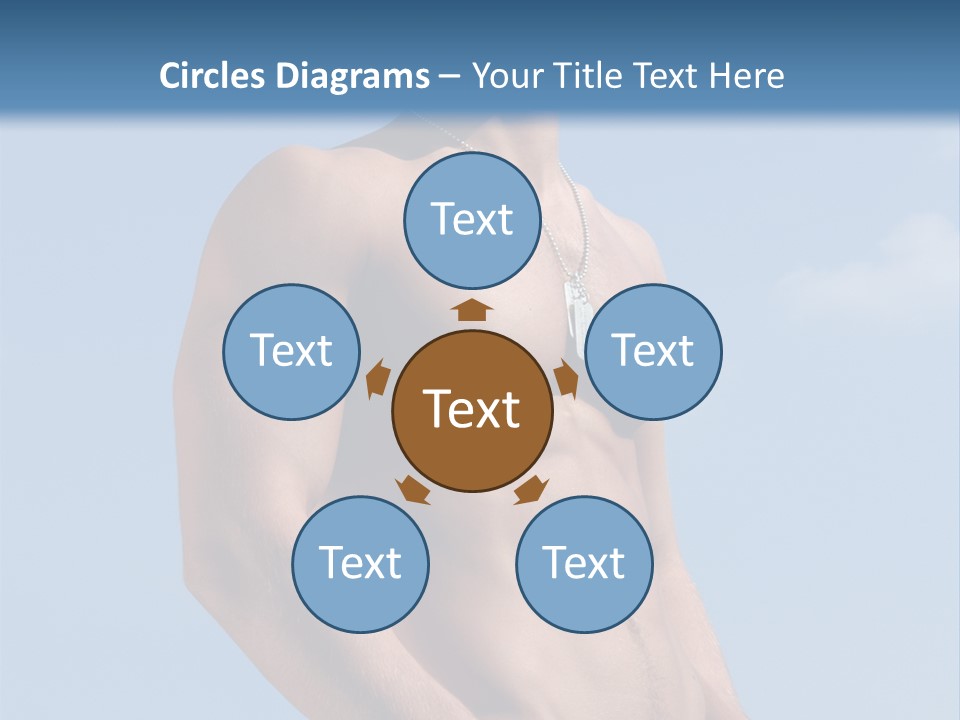 A Man With No Shirt Standing In Front Of A Blue Sky PowerPoint Template