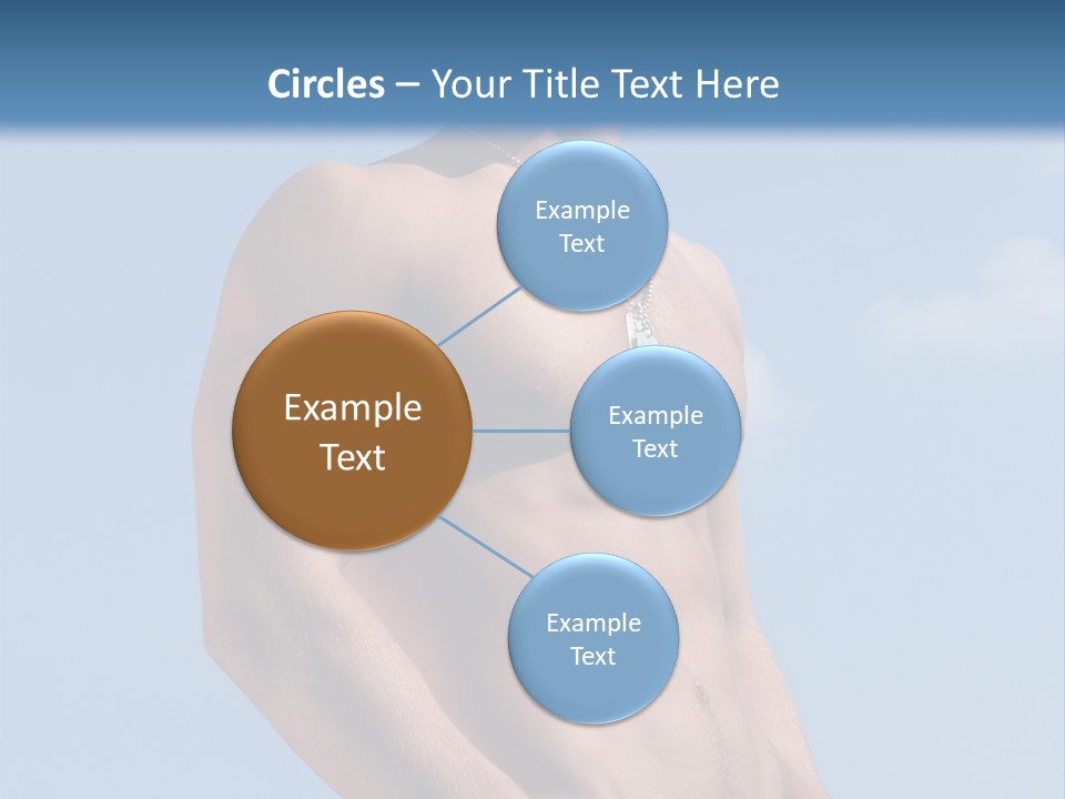 A Man With No Shirt Standing In Front Of A Blue Sky PowerPoint Template