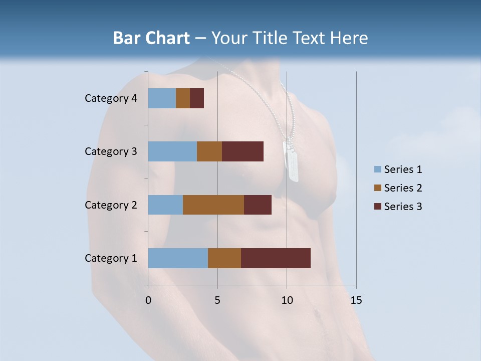 A Man With No Shirt Standing In Front Of A Blue Sky PowerPoint Template