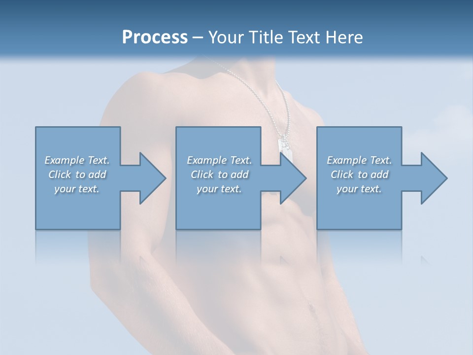 A Man With No Shirt Standing In Front Of A Blue Sky PowerPoint Template