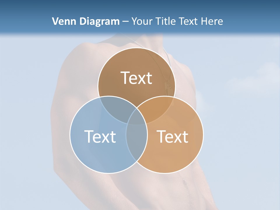 A Man With No Shirt Standing In Front Of A Blue Sky PowerPoint Template