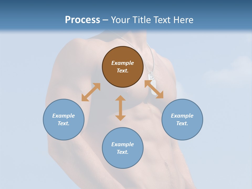 A Man With No Shirt Standing In Front Of A Blue Sky PowerPoint Template