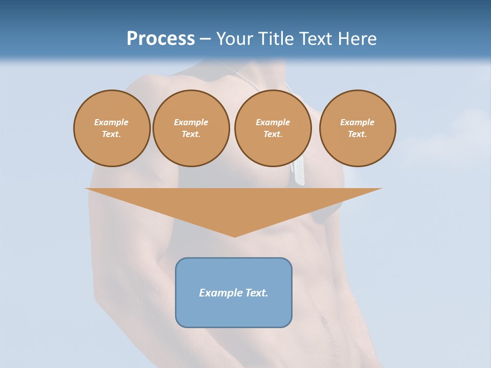 A Man With No Shirt Standing In Front Of A Blue Sky PowerPoint Template