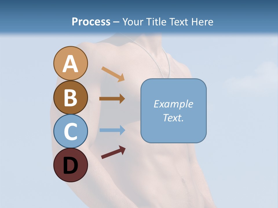 A Man With No Shirt Standing In Front Of A Blue Sky PowerPoint Template