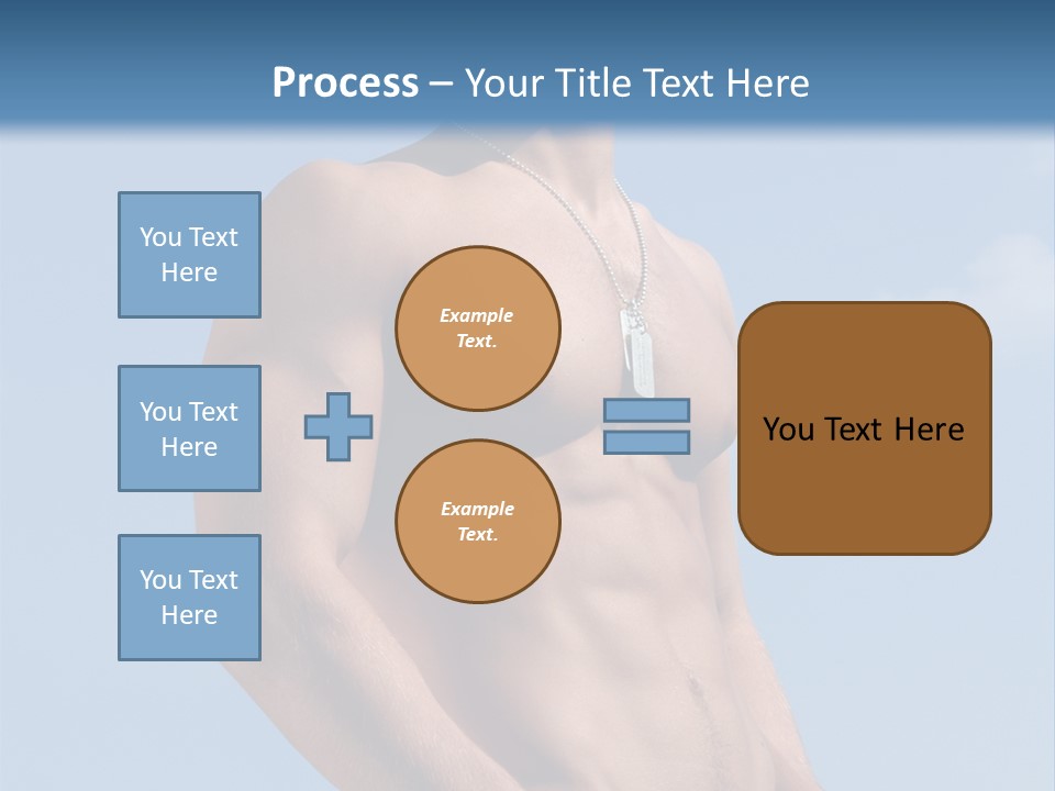 A Man With No Shirt Standing In Front Of A Blue Sky PowerPoint Template