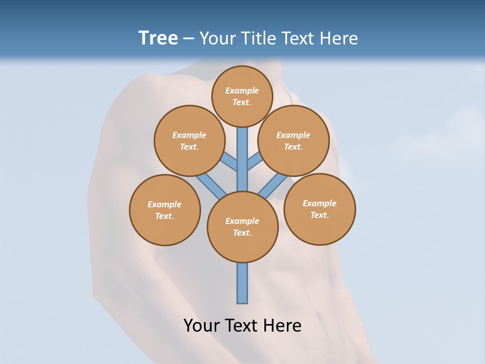 A Man With No Shirt Standing In Front Of A Blue Sky PowerPoint Template