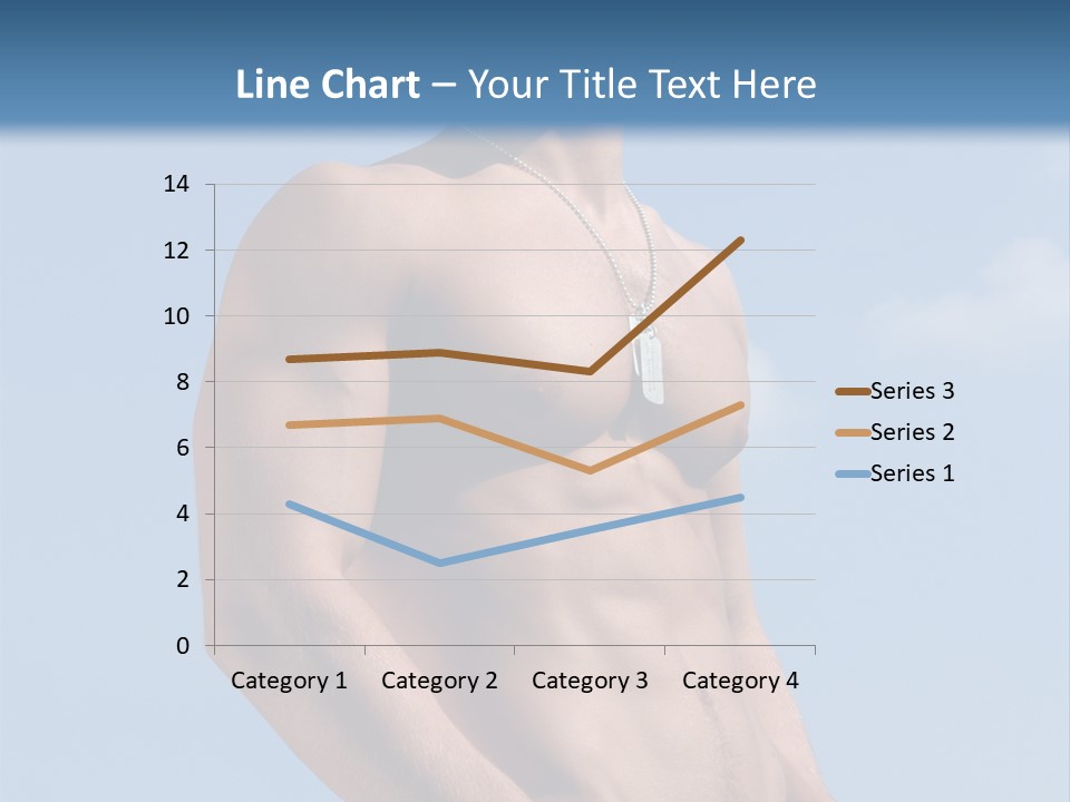 A Man With No Shirt Standing In Front Of A Blue Sky PowerPoint Template