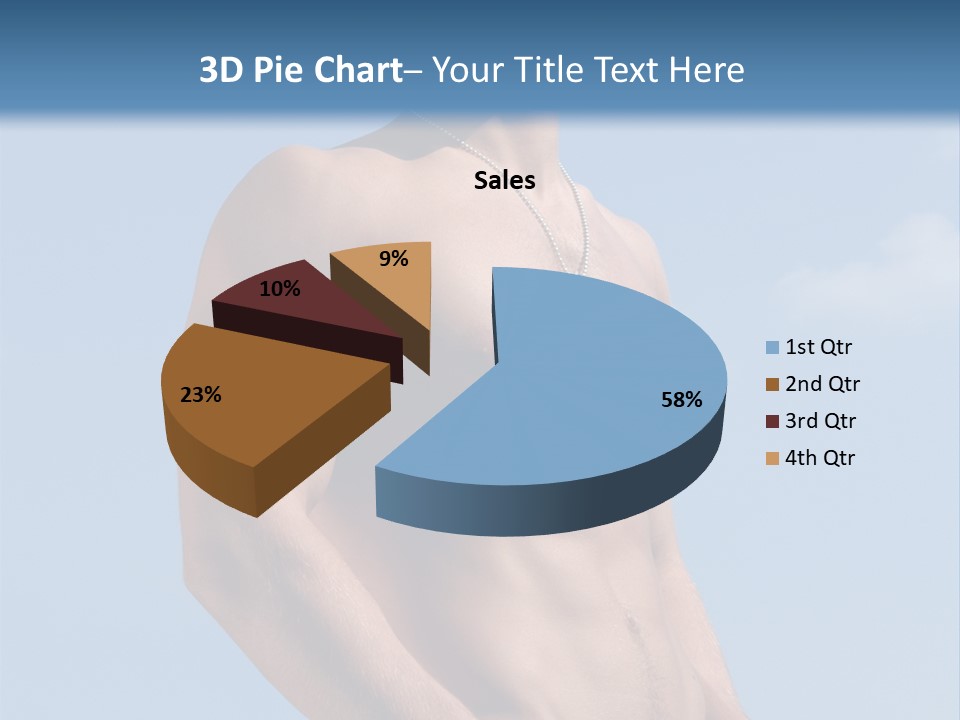 A Man With No Shirt Standing In Front Of A Blue Sky PowerPoint Template