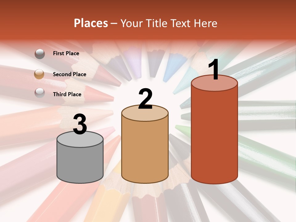 Circle Of Crayons PowerPoint Template