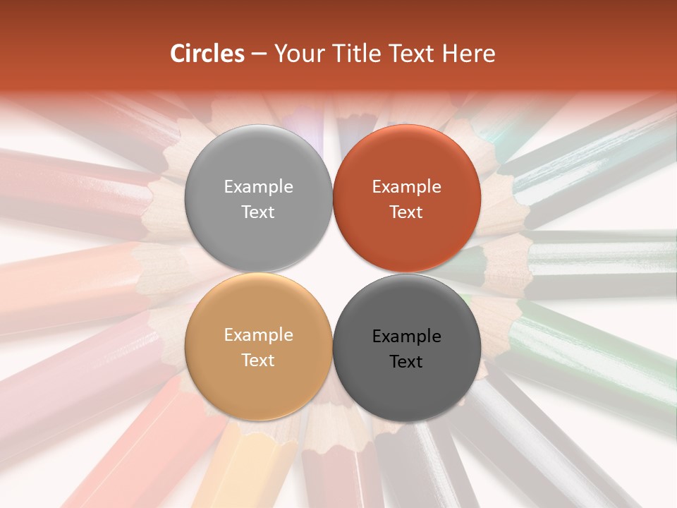 Circle Of Crayons PowerPoint Template