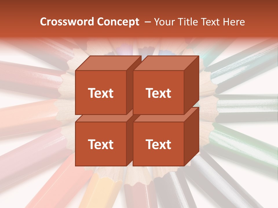 Circle Of Crayons PowerPoint Template