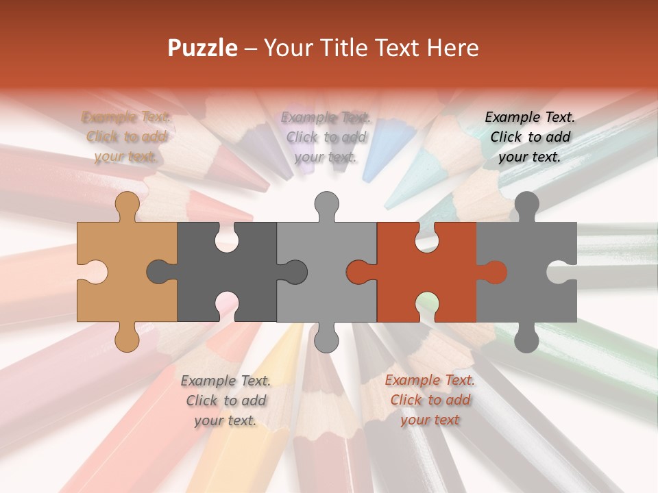 Circle Of Crayons PowerPoint Template