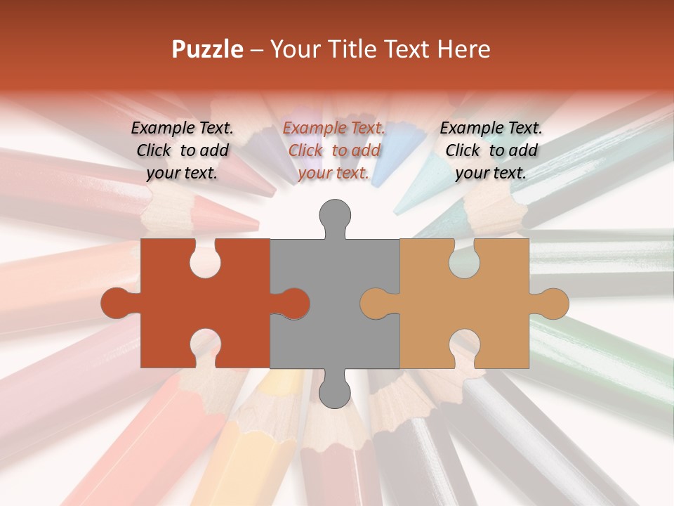 Circle Of Crayons PowerPoint Template