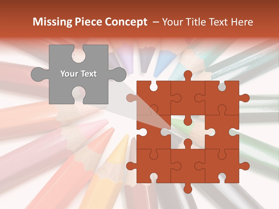 Circle Of Crayons PowerPoint Template