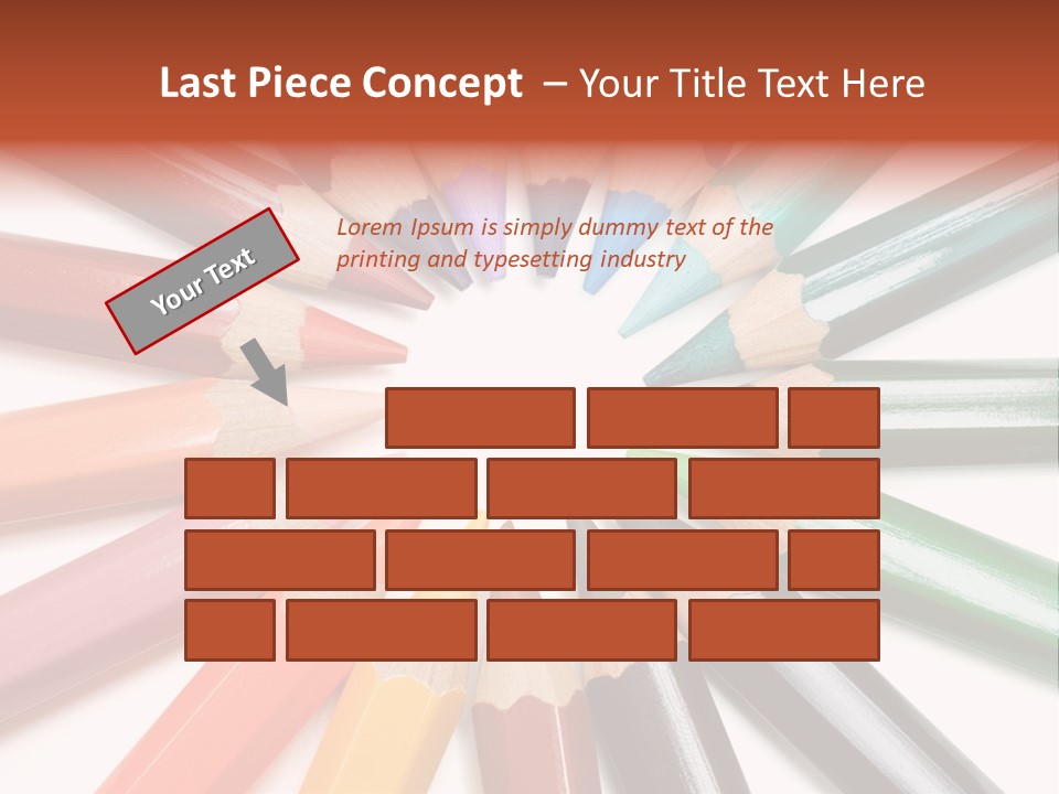 Circle Of Crayons PowerPoint Template