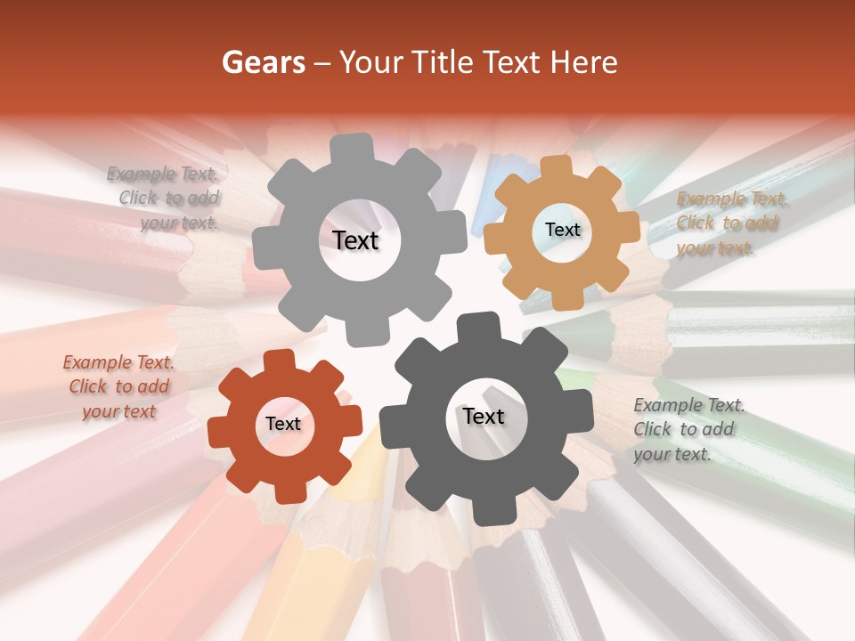 Circle Of Crayons PowerPoint Template