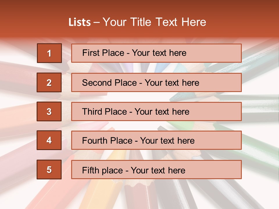Circle Of Crayons PowerPoint Template