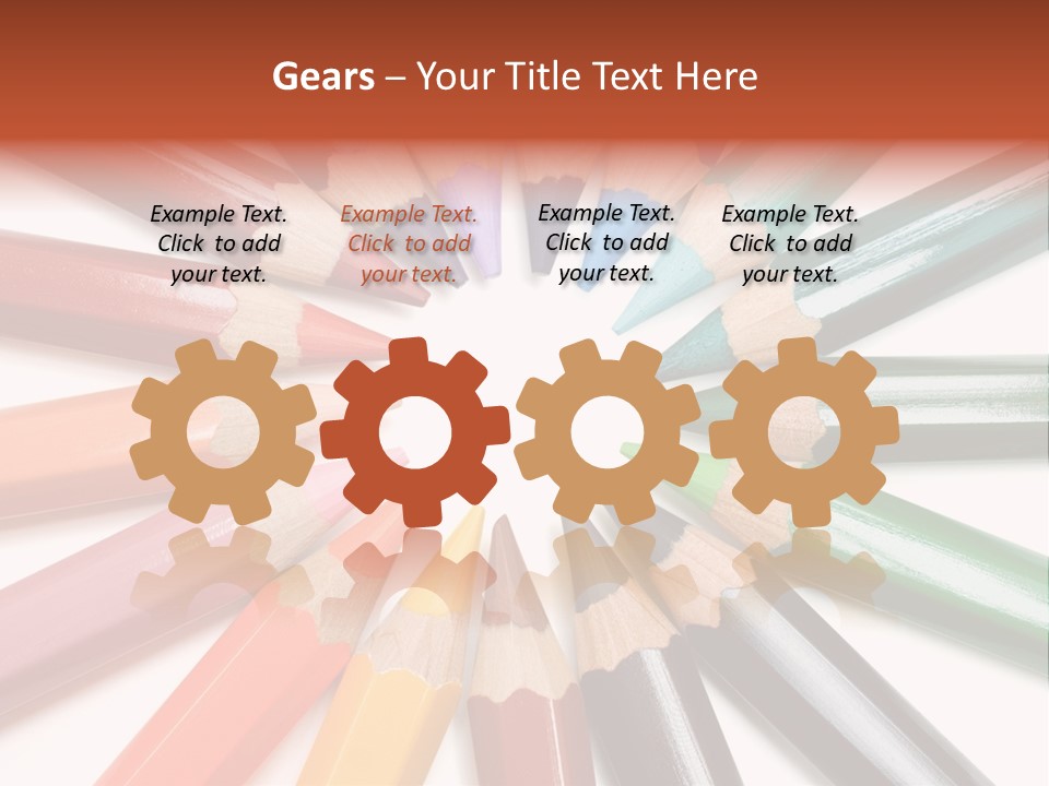 Circle Of Crayons PowerPoint Template