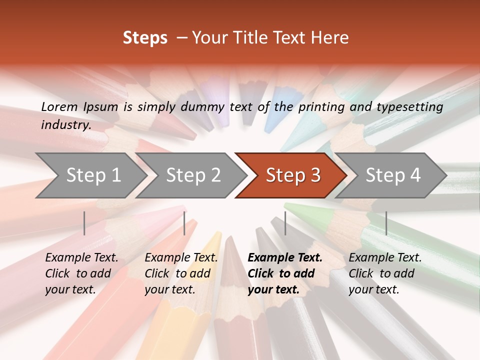 Circle Of Crayons PowerPoint Template