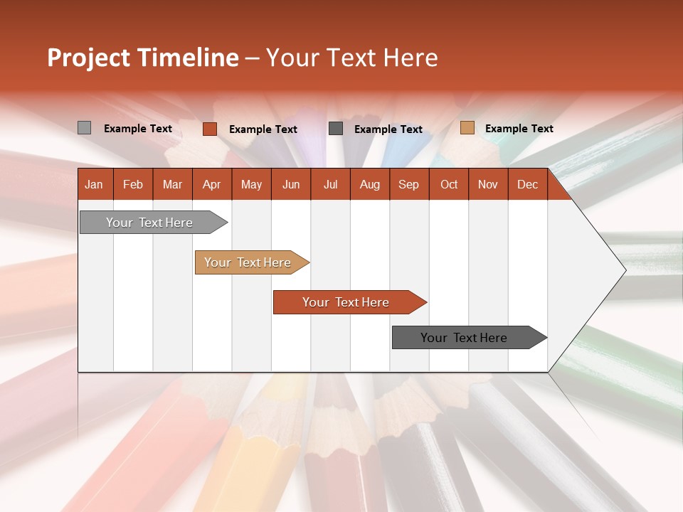 Circle Of Crayons PowerPoint Template