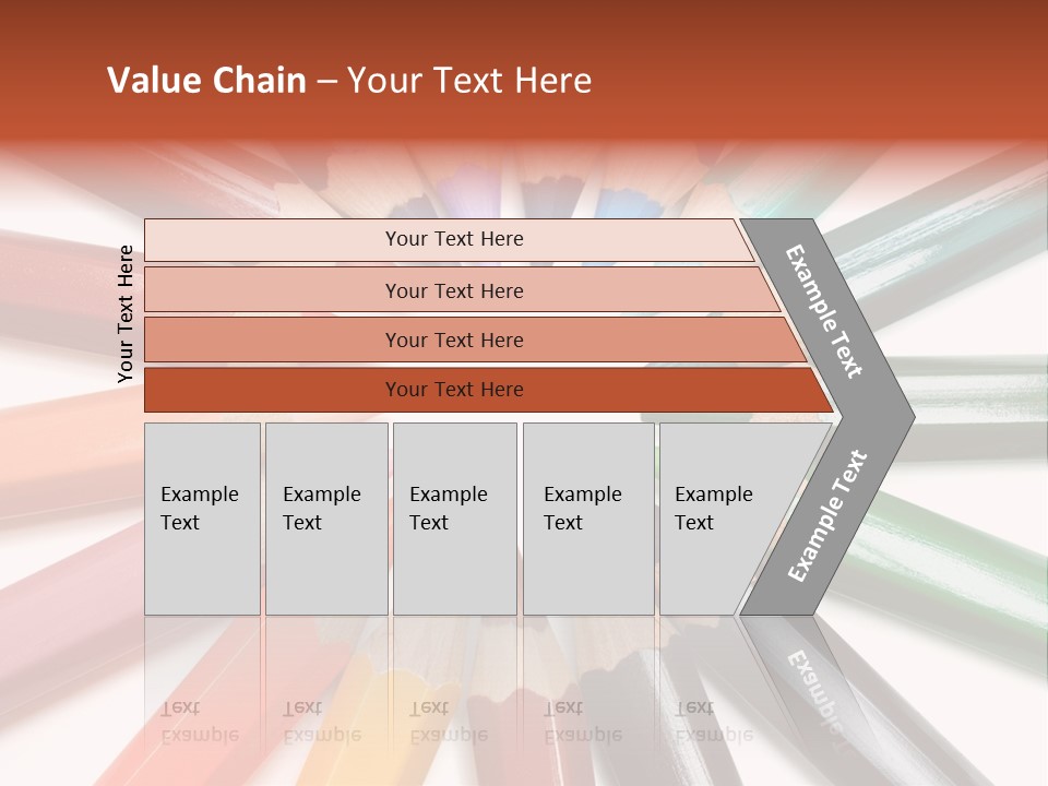 Circle Of Crayons PowerPoint Template
