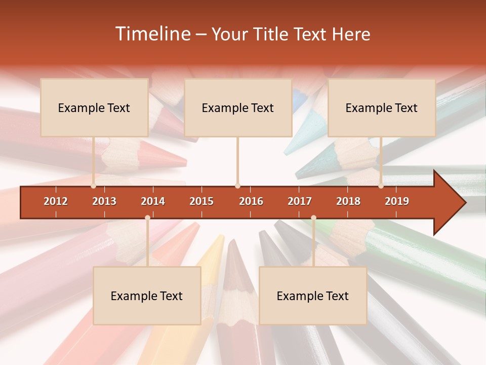 Circle Of Crayons PowerPoint Template