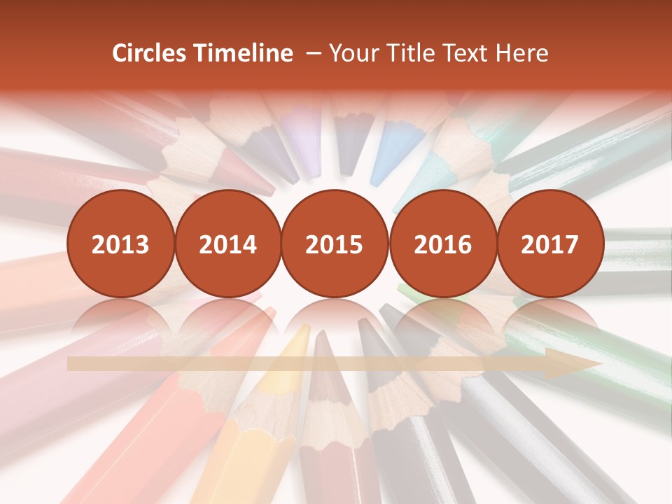 Circle Of Crayons PowerPoint Template