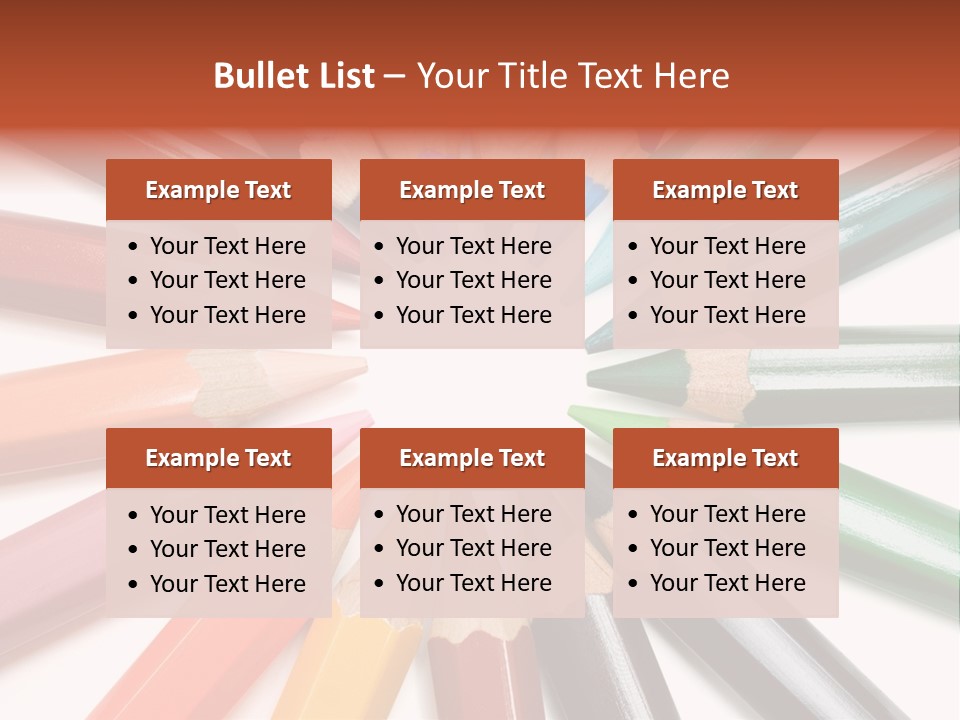Circle Of Crayons PowerPoint Template