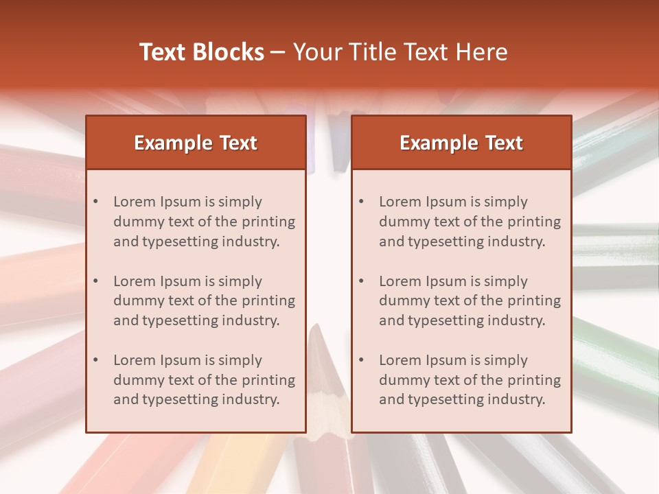 Circle Of Crayons PowerPoint Template