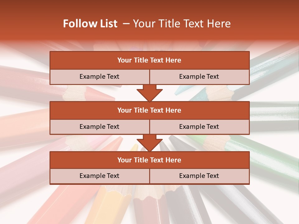 Circle Of Crayons PowerPoint Template
