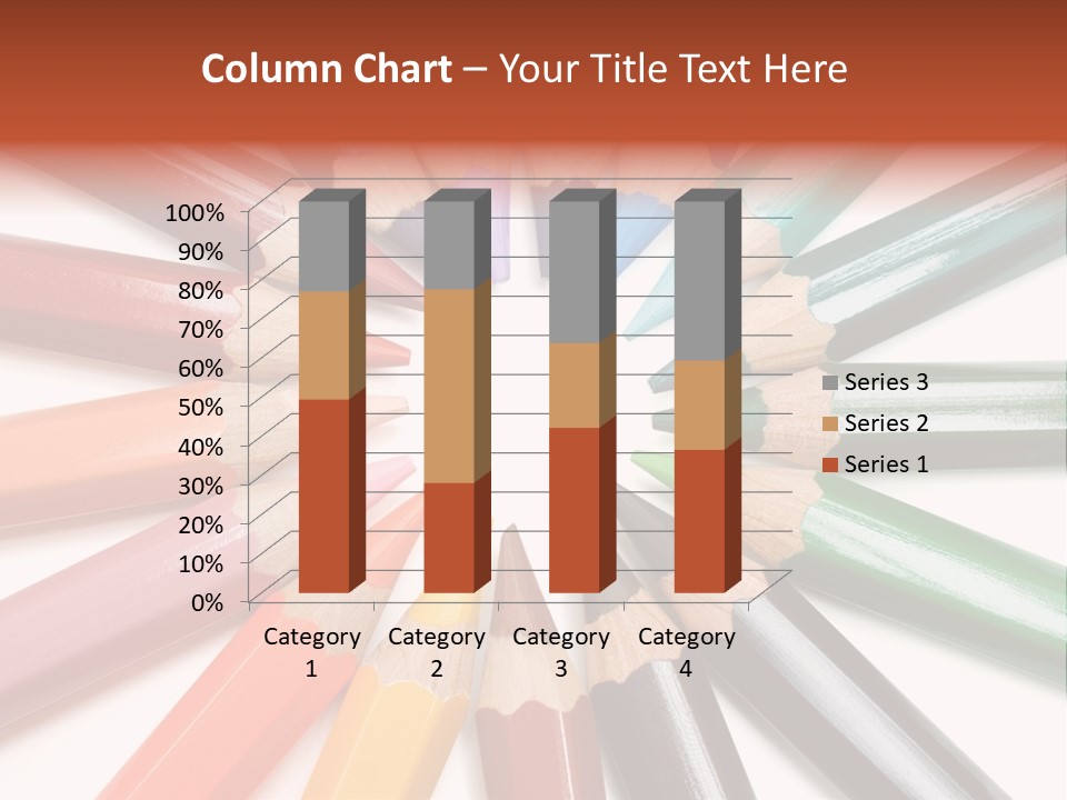 Circle Of Crayons PowerPoint Template