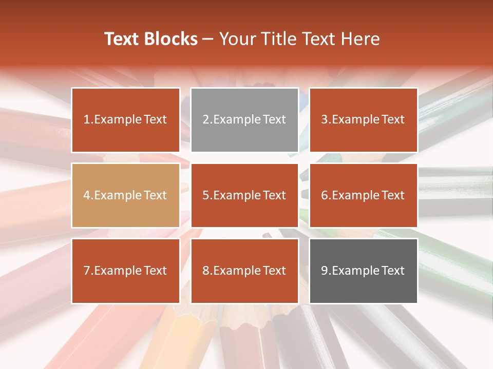 Circle Of Crayons PowerPoint Template