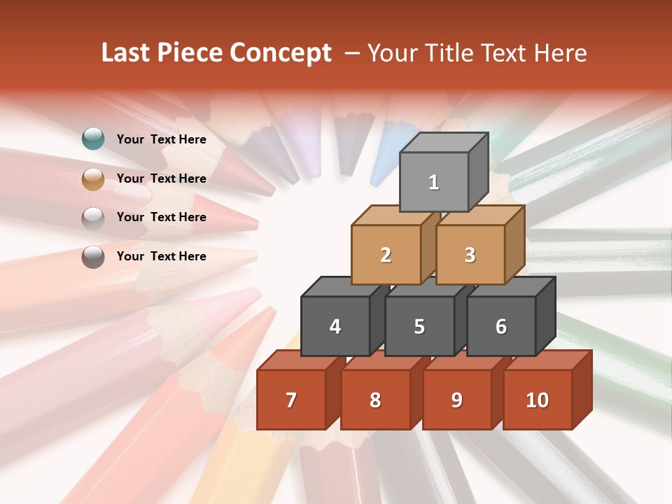 Circle Of Crayons PowerPoint Template