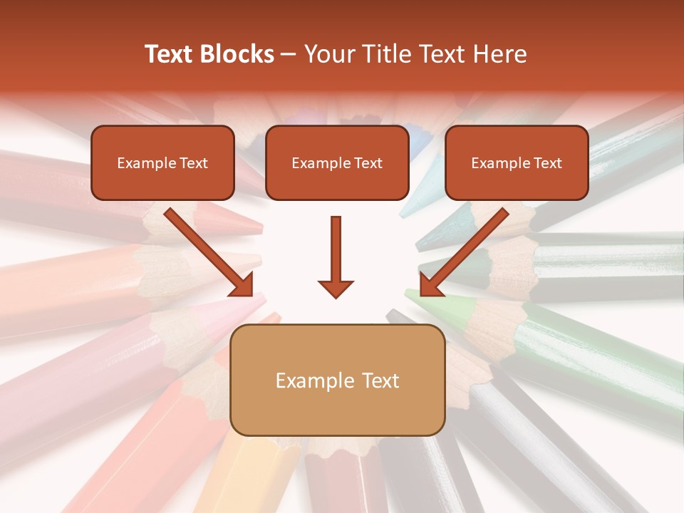 Circle Of Crayons PowerPoint Template