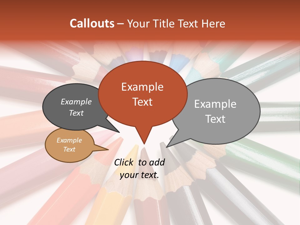 Circle Of Crayons PowerPoint Template
