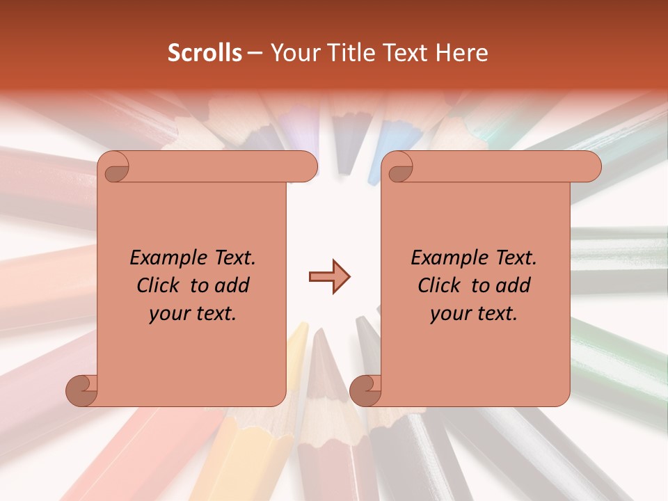 Circle Of Crayons PowerPoint Template