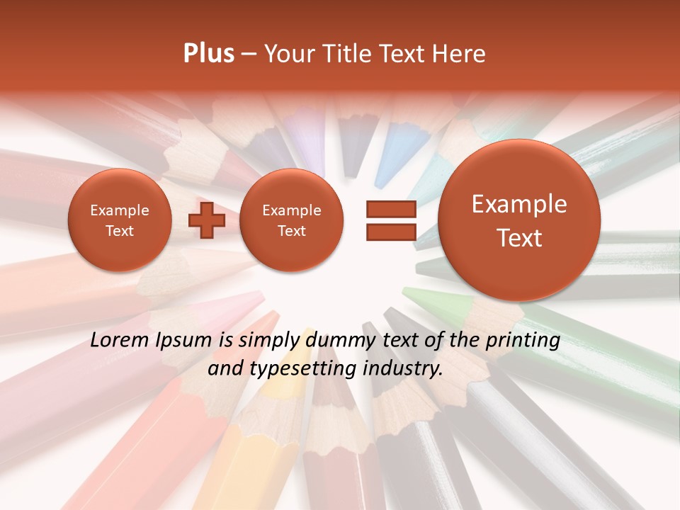 Circle Of Crayons PowerPoint Template