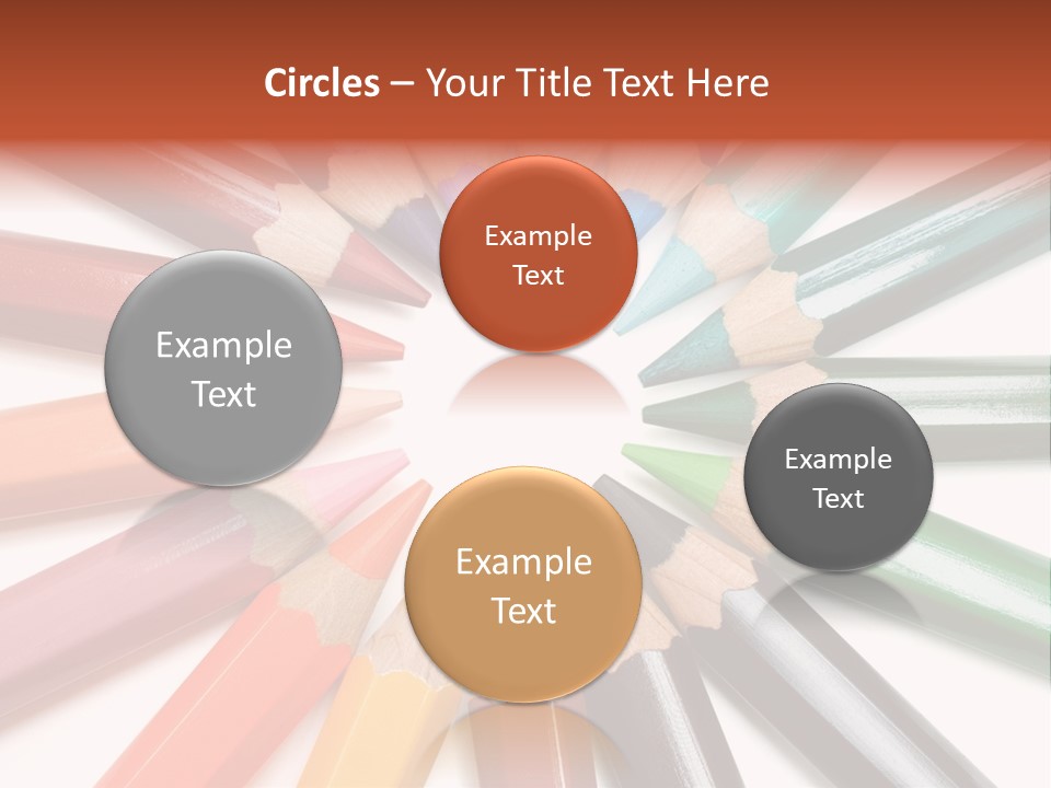 Circle Of Crayons PowerPoint Template