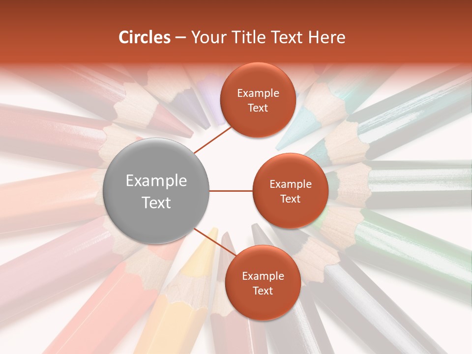 Circle Of Crayons PowerPoint Template