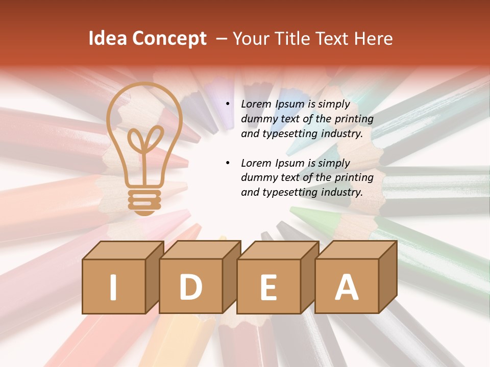 Circle Of Crayons PowerPoint Template