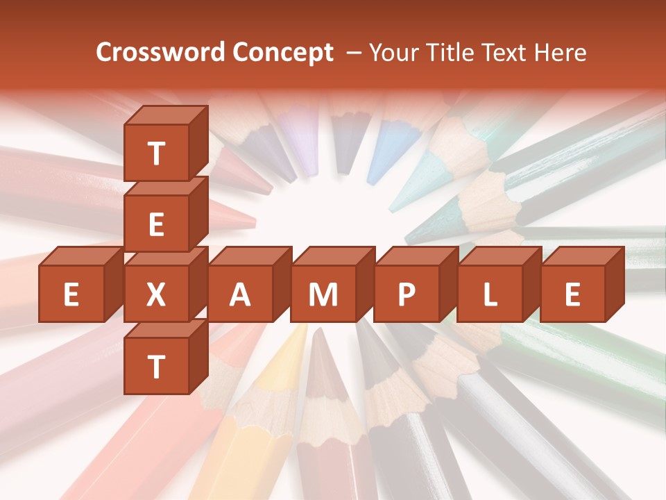 Circle Of Crayons PowerPoint Template