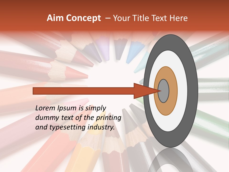 Circle Of Crayons PowerPoint Template