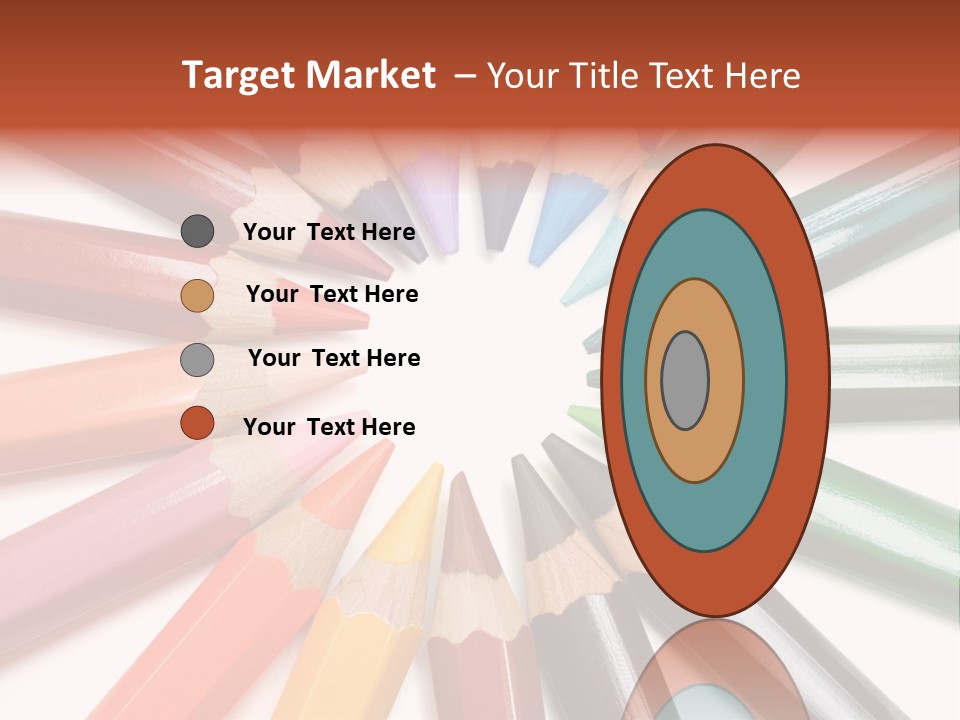 Circle Of Crayons PowerPoint Template