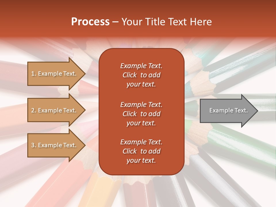 Circle Of Crayons PowerPoint Template